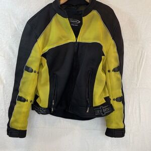Xelement Advanced Motorcycle Gear Yellow Black Protective Jacket In Size XL